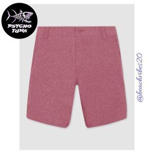 PSYCHO TUNA Men's Deckhand Solid Hybrid Shorts Tibetan Red 34 NWT O-296